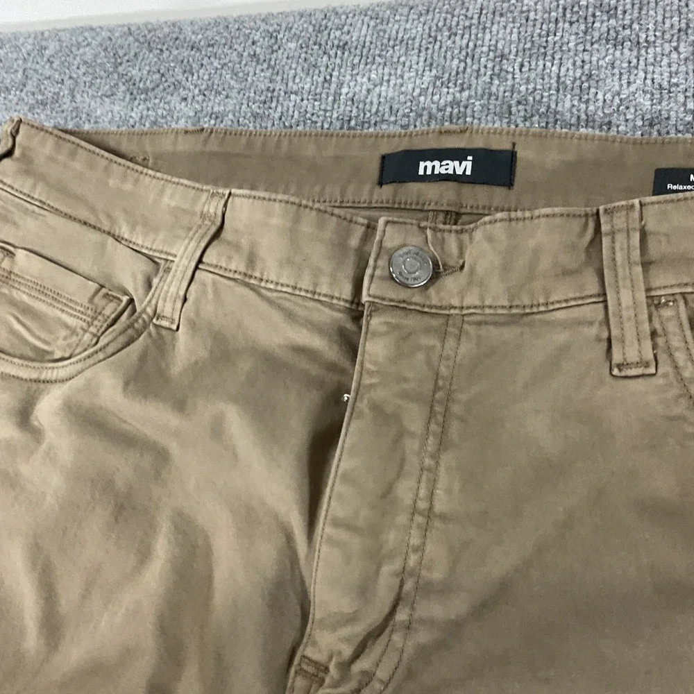 Mavi Matt Relaxed Straight Leg Jeans Mens 38x30 Brown Stretch Casual Pants